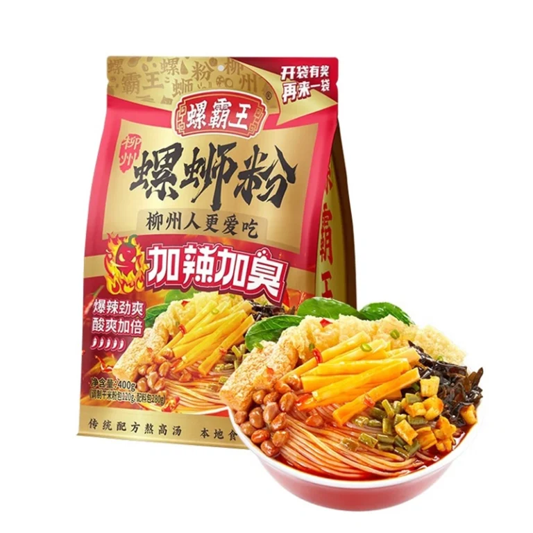Luosifen Ryžių makaronai su Sriubos sultiniu (Labai aštrūs) 400g - LuoBaWang - Image 2