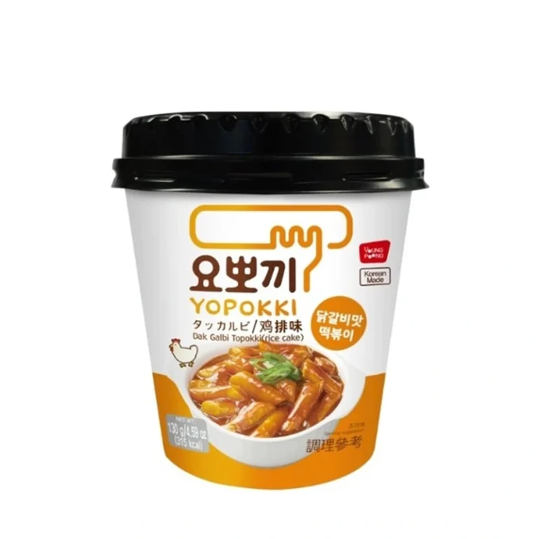 Yopokki Ryžių Virtinukai (Topokki) – vištienos šonkauliukų skonio 130g - YoungPoong