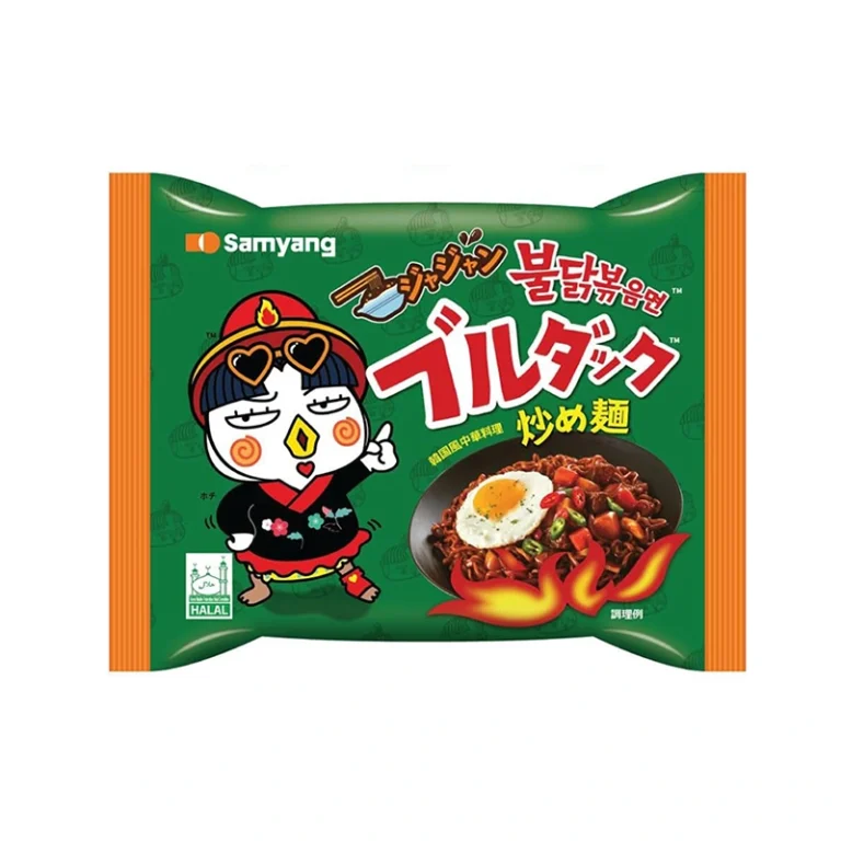 Buldak Aštrūs Vištienos Kepti Makaronai – Jjajang (Japoniška pakuotė) 140g - Samyang JP