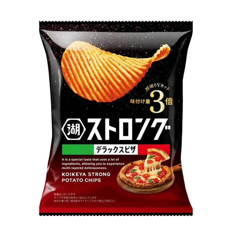 Koikeya Strong Bulvių Traškučiai – Deluxe Pica 53g - Koikeya