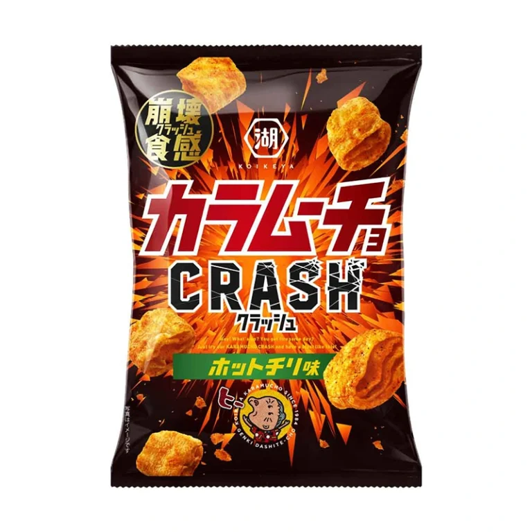 Kara-Mucho Kukurūzų Užkandis – „Crash“ Aštrus Čili 40g - Koikeya
