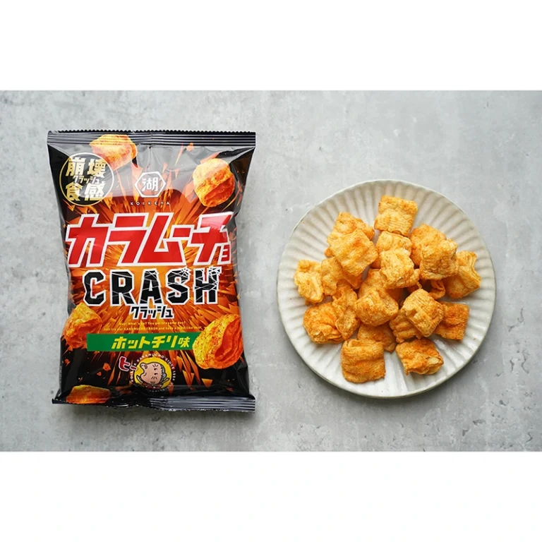 Kara-Mucho Kukurūzų Užkandis – „Crash“ Aštrus Čili 40g - Koikeya - Image 5