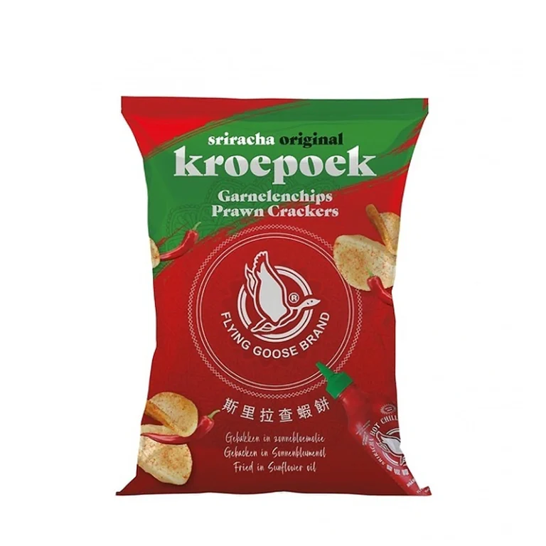 Sriracha padažo ir krevečių skonio traškučiai 80g - Flying Goose