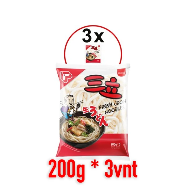 Švieži Udon Makaronai 600g(200g*3vnt) - Samlip - Image 2