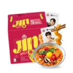 Greitai paruošiami makaronai Jin Ramen Spicy - Aštrūs makaronai su daržovėmis 600g (120g*5vnt) - Ottogi