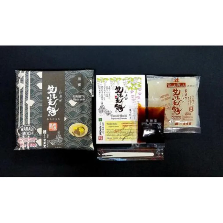 Warabi Mochi su rudojo cukraus sirupu 120g - Bashodo - Image 4