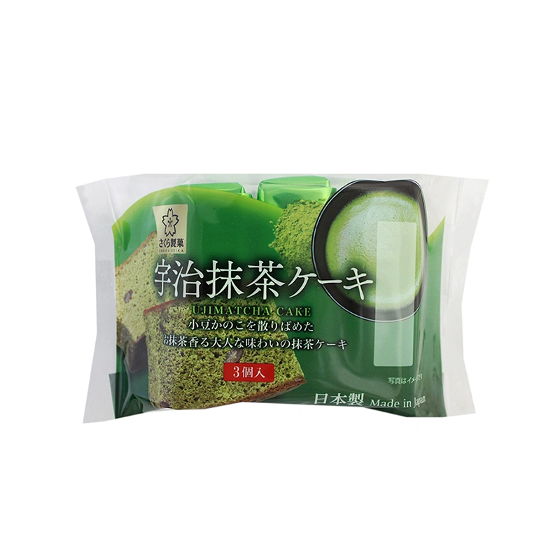 Castella minkštas biskvitinis pyragas su Uji matcha skoniu 120g - Sakura Seika