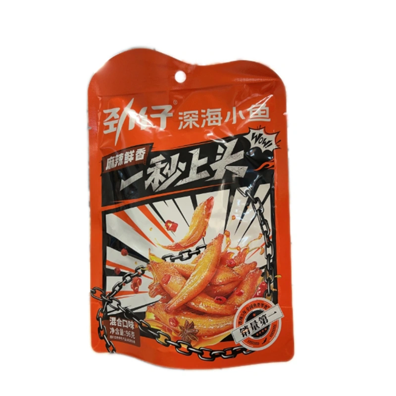 Keptų ančiuvių užkandis – Mišrus skonis (aštrus / labai aštrus / slapto troškinimo) 96g - Jinzai - Image 2