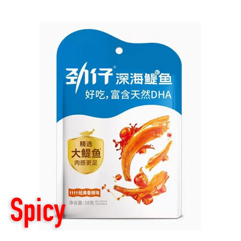 Keptų ančiuvių užkandis – Aštrus skonio 58g - Jinzai