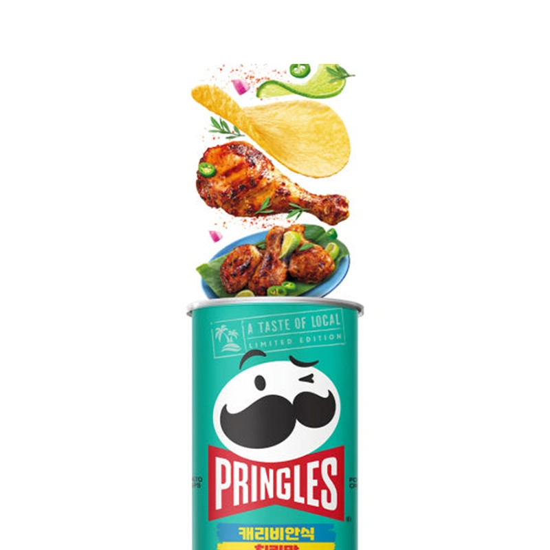 PRINGLES Caribbean aštrus vištienos skonis bulvių traškučiai 100g – Nongshim - Image 3