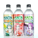BIKKURI AWAWA Japoniškas gazuotas Braškių skonio gėrimas Ramune 500ml - HataSoda