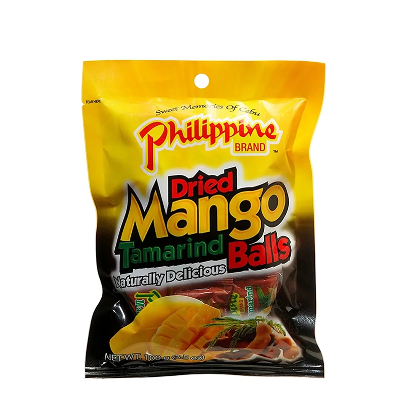 Džiovintų mangų ir tamarindų rutuliukai 100g - Philippine Brand