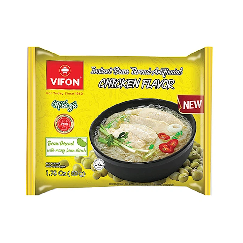 Greitai paruošiami stikliniai makaronai su vištienos skonio sultiniu 50g - Vifon