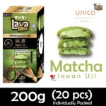 My Lava Bites Sausainiai su žaliosios arbatos skonio minkštu kremu 200g(20 vnt.) - Unico