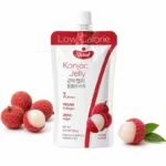Veganiška ličių skonio Konjac želė su kolagenu 120g – Delief