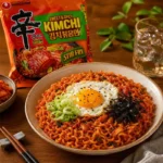 Greitai paruošiami „Shin Kimchi“ kepinti makaronai 685g(137g×5 vnt.) - Nongshim