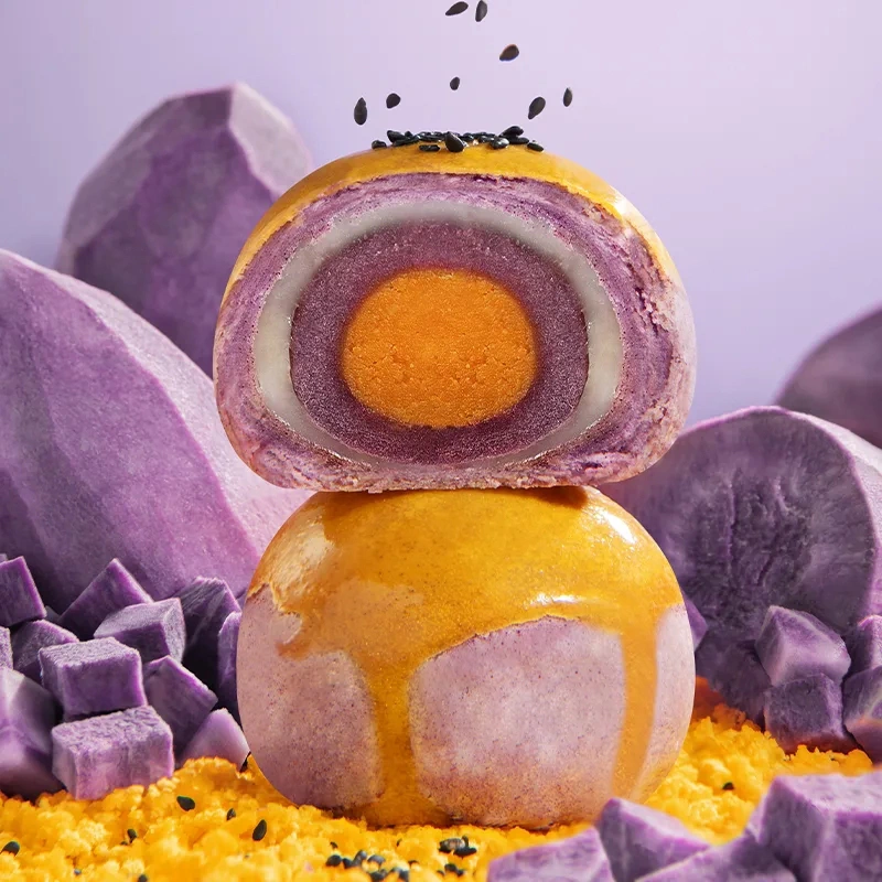 Pyragėliai su sūdytu kiaušinio tryniu ir violetinių batatų įdaru 330g (6vnt.) - XuanMa - Image 2