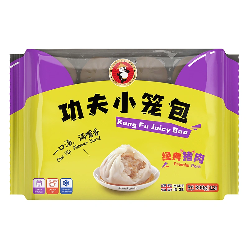 Sultingos siaolongbao bandelės su kiauliena 300g(12 vnt.) - Kung Fu Food