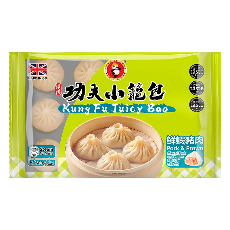 Sultingos siaolongbao bandelės su kiauliena ir krevetėmis 300g(12 vnt.) - Kung Fu Food