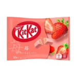Japoniški šokoladu dengti vafliai „KitKat Mini“ - Braškių skonio 113g - Nestle