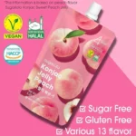 Persikų skonio konjac želė 150g - Sugarlolo